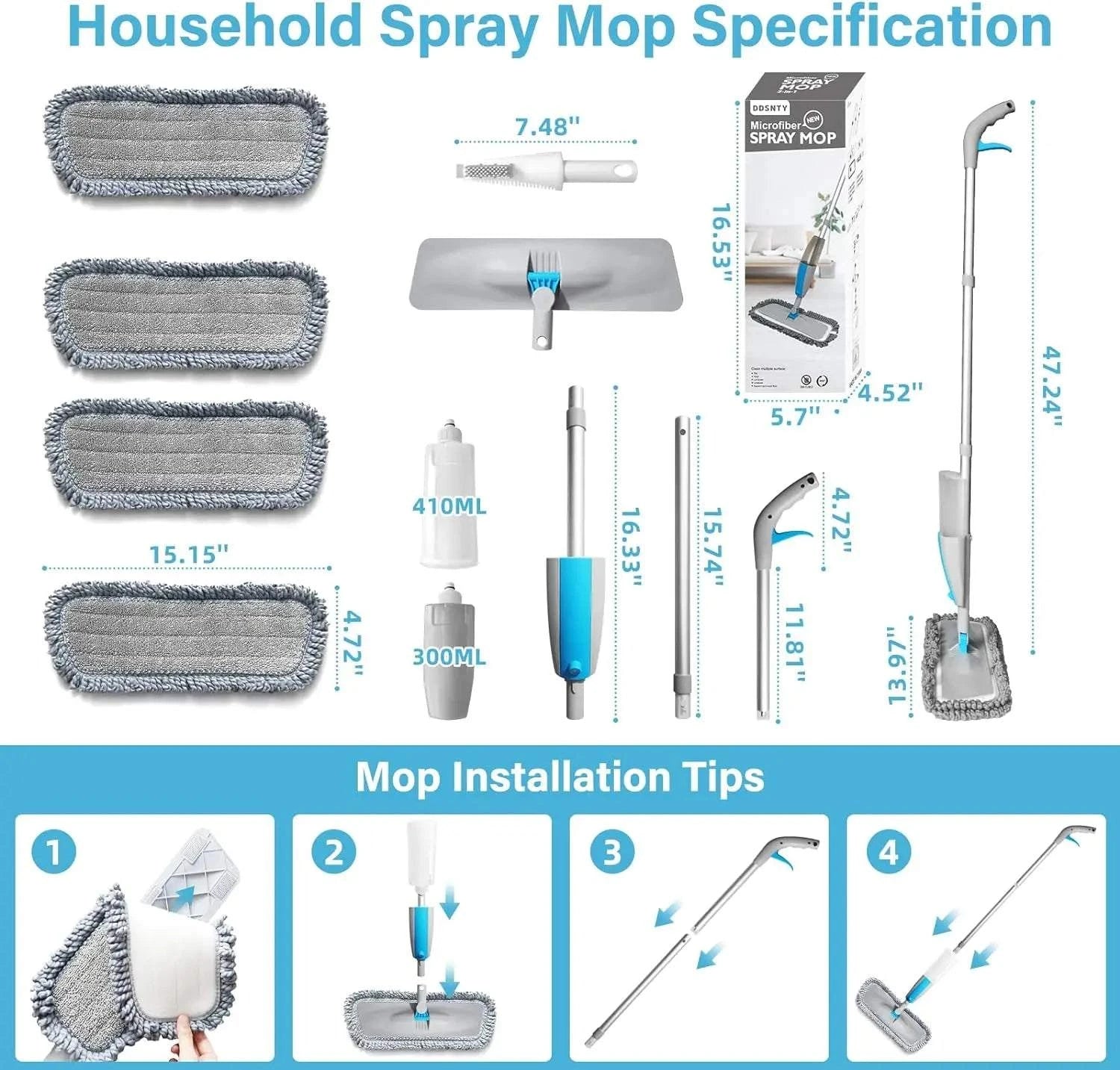 Water Spray Floor Mop